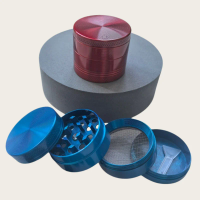 1.6inch/40mm Red Grinder Manual Pepper Mill Salt Spice Mortar Tobacco Grass Grinder Cigarette Smoking Accessories