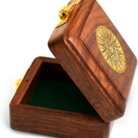 Indian Rosewood Keepsake Box 3 Inch - Vintage Decorative Storage Box for Jewelry, Desk Organizer, Home Office Decor, Handmade Wooden Gift