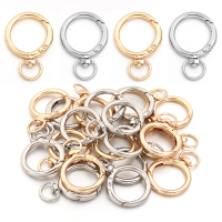 10Pcs Round Shape Rotation Alloy Lobster Spring Clasps Openable Hook Carabiner Connector Dog Chain Buckles DIY Keychain Supplies