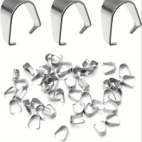 Pinch Clip Pendant Clasp Bail Connector for DIY Necklace Jewelry Making Supplies Accessories