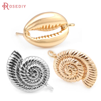 6PCS 18K Gold Color Brass Conch Stud Earrings Pins Earrings High Quality Diy Jewelry Making Supplies Accessories for Women