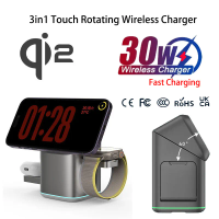 Praiser 25W Qi2 Foldable Touch Auto Rotation Magnetic Wireless Charger for iPhone 16 15 14 13 Samsung S25 S24 S23 S22 Xiaomi