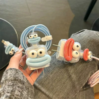 3D Cartoon Silicone Charger Protector Anti-break Cable Winder Cover For 18W 20W iPhone 13 15 11 14 12 Pro Max Power Adapter
