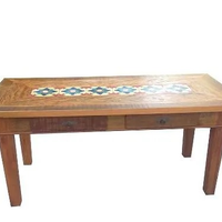 Mesa Johnson Em Madeira De Demolição - Cód 1553