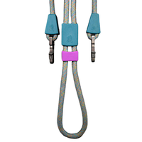 Guia Dupla de Corda com Ajuste de Punho 120cm Zaylo Cinza Mix - Único