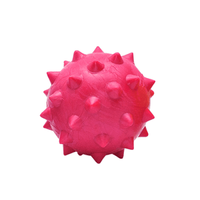 Bola Borracha Maciça Mini Cravo Tudo Pet Vermelha - 100 mm