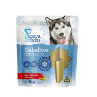 Petisco Geladitos Frozen Banana e Melancia Cães Adultos Papaya Pets - 80 g