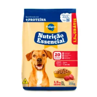 Ração Pedigree Nutri Essencial Cães Adultos Carne - Leve 15 kg Pague 13,5 kg