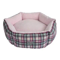 Cama Hexa Xadrez Bichinho Chic Rosa - G