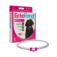 Coleira Antipulgas e Carrapatos Ectofend Rosa para Cães Raças Grandes - 65 cm