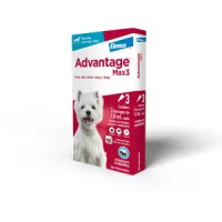 Antipulgas Advantage Max3 Cães 4kg a 10kg - 3 pipetas
