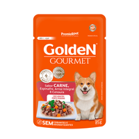 Ração Úmida Golden Gourmet Cães Adultos Porte Pequeno Carne - 85 g