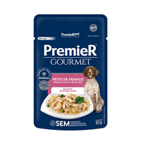 Ração Úmida Premier Gourmet Cães Adultos Portes Médio e Grande Peito de Frango, Batata Doce e Brócolis - 85 g