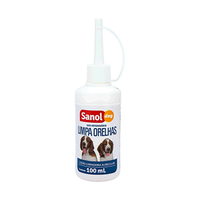 Loção Limpa Orelhas Cães e Gatos Sanol - 100 ml