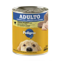 Ração Úmida Pedigree para Cães Adultos Lata Patê de Frango - 280 g