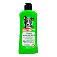 Shampoo Pelos Escuros Cães e Gatos Sanol - 500ml