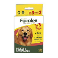 Combo Antipulgas Fiprolex Cães 21 a 40kg - Único