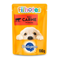 Ração Úmida Pedigree Sachê Cães Filhotes Carne ao Molho - 100 g