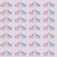 Papel de Parede Infantil Casal Unicórnio