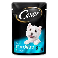 Ração Úmida Cesar para Cães Adultos Sachê Cordeiro Assado ao Molho - 85 g
