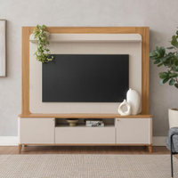 Home Theater Com Led Itália Tauari Off White Fosco