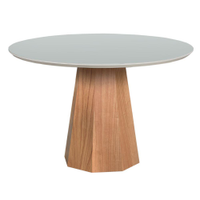 Mesa de Jantar Lisboa Tampo Redondo Off White 1M