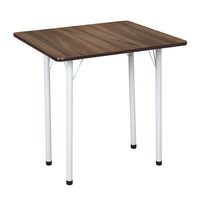 Mesa de Cozinha Dobrável Retangular Nádia Marrom e Branca 72 cm