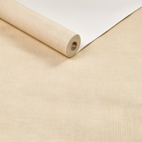 Papel De Parede Importado Tnt Texturizado Bege Acetinado
