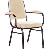 Cadeira com braços para Auditórios Linha Hotel Bege