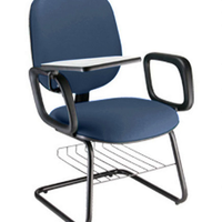 Cadeira Escolar Universitária com prancheta para Escolas Linha Uno Azul