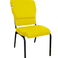Cadeira Empilhável para Igrejas Evangélicas Linha Church Amarelo