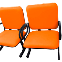 2 Cadeiras de Escritório Linha Eames Suporta até 250kg Laranja