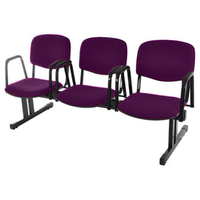 Cadeira em longarina para Igrejas e Auditórios Linha Hotel Roxo