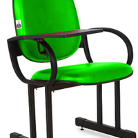 01 Cadeira Escolar para Auditório e Escolas com Prancheta Linha Dallas Auditório Verde