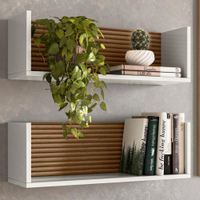 Kit 2 Nichos De Parede 14064 60 cm Off White Cristal Dmad