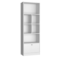Livreiro Bali com 1 Porta Basculante Nova Mobile Branco Estante para Livros