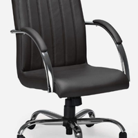 Cadeira Giratória Escritório Work Preta Relax Base Cromada c/ Rodizio - 100% Nacional