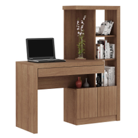 Mesa Conjunto para Escritório Home Office ME4143 MDP Amendoa G69 - Gran Belo