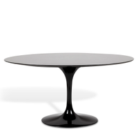 Mesa Saarinen Tulip Jantar São Gabriel 198x122cm Base Preta