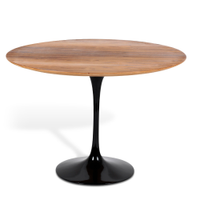 Mesa Saarinen Tulip Redonda Imbuia 124cm Base Preta