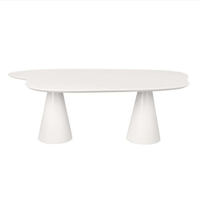 Mesa de Jantar 180x100 Cone Orgânica Nuvem cor Branca