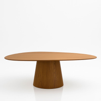 Mesa De Jantar Cone Oval Orgânica 198x122 Cm Freijó