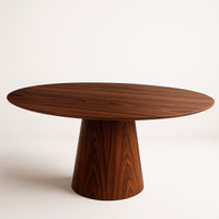 Mesa de Jantar Cone Oval 244x137 cm Madeira Pau Ferro