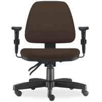 Cadeira de Escritório Giratória Executiva Ergonômica Sky L02 Suede Marrom - Lyam Decor