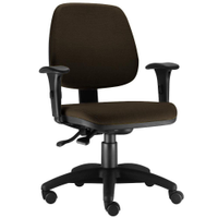 Cadeira Giratória Job L02 Executiva Ergonomica Escritório Suede Marrom - Lyam Decor