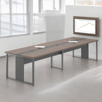 Mesa de Escritório com Painel TV 40" Leeds Leeds Freijó Preto