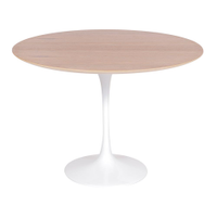 Mesa Saarinen Redonda Freijó 124cm - Base Branca