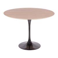 Mesa Saarinen Redonda Freijó 100cm - Base Preta