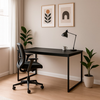 Mesa de Escritório Workspace Preta 150 cm