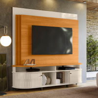 Home Theater Laguna com Painel Cinamomo/Off-White